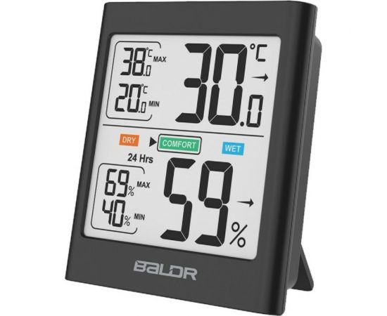 Цифровой термогигрометр с внешним датчиком BALDR B0135TH-BLACK – изображение 2