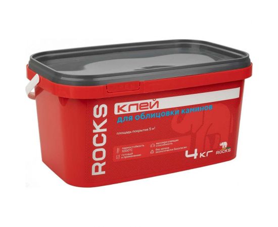 Клей для облицовки каминов ROCKS 4 кг 037 – изображение 2