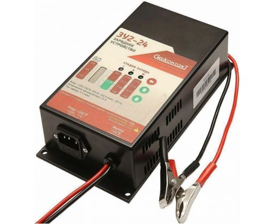 Трехстадийное зарядное устройство с настраиваемыми параметрами заряда СИБКОНТАКТ ЗУ2-24 24 В, 5 А Я000010131 – изображение 2