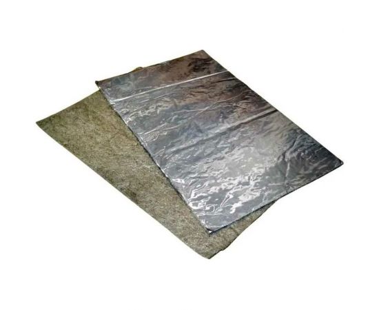 Базальтовый картон с фольгой BASFIBER 1000x600x8 мм, 3 шт., 1.8 м2, огнеупорный, 700C БИМ 8 2П-Ф – изображение 2