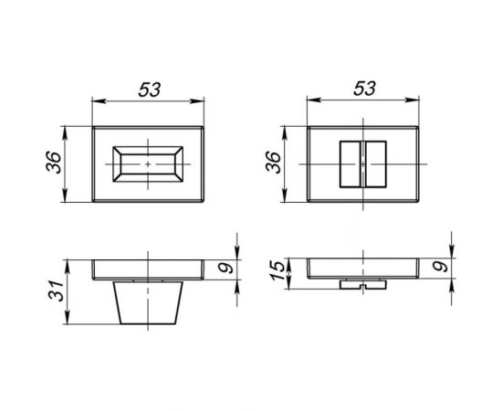 Поворотная ручка ARMADILLO WC-BOLT BK6 UCS СР-8 Хром 41151 – изображение 2