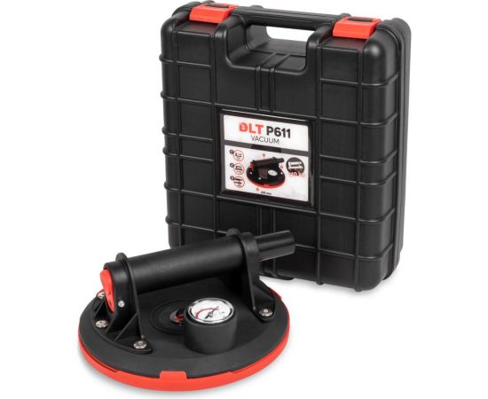 Присоска вакуумная DLT с поршнем и манометром в кейсе 8" 0951 P611 – изображение 2