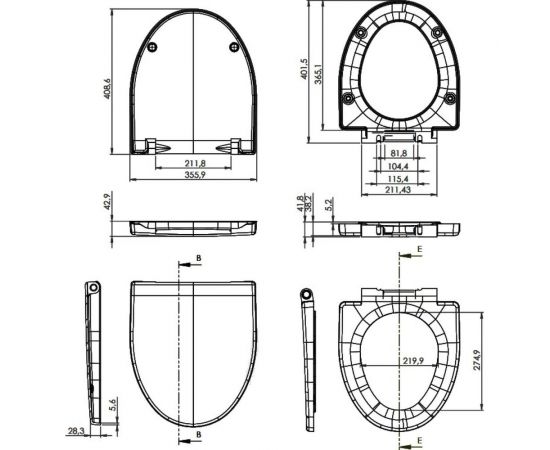 Сиденье для унитаза Cersanit PARVA DPL EO S-DS-PARVA-DL-t – изображение 6