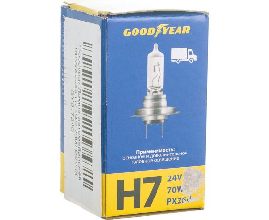 Автомобильная галогенная лампа Goodyear Н7 24V 70W PX26d GY017240 – изображение 7