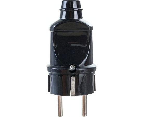 Прямая вилка TDM с заземлением, черная 16А, 250В, серии ""Народная"" SQ1806-0404 