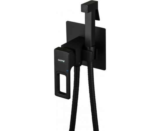 Смеситель с гигиенической лейкой Gappo 35к G7217-6 встраиваемый, черный 544441 