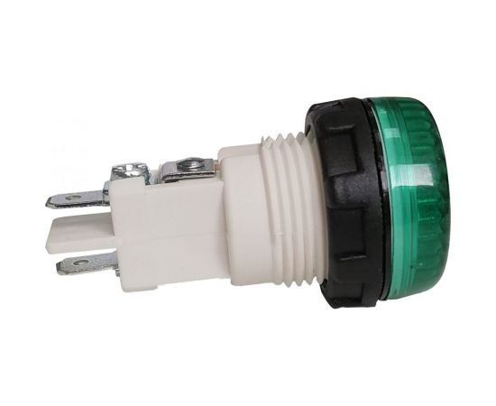 Сигнальная арматура Emas зеленая 22мм под лампу с резьбой Ba9S S224NY7 