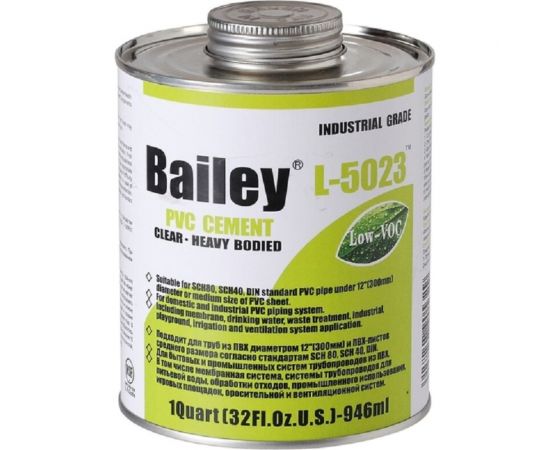 Клей для труб ПВХ больших диаметров AQUAVIVA Bailey L-5023 946 мл 23395 