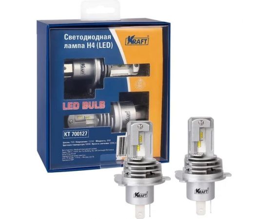 Светодиодная лампа KRAFT H4 12/24V 30W 2 шт KT 700127 