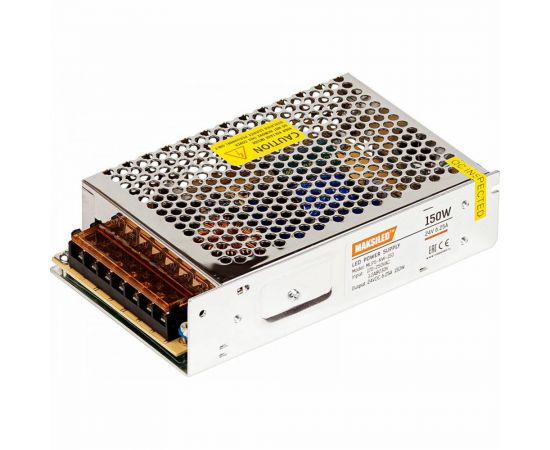 Блок питания MAKSILED 24В, 150 Вт, IP20, 6,25 А, 160х98х38 мм, MLPS-NW-150-24 