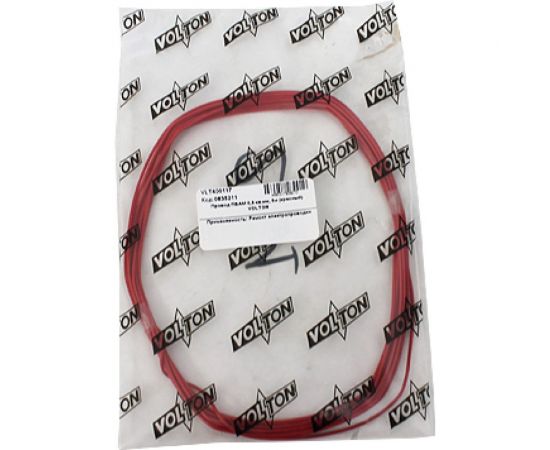 Провод ПВАМ VOLTON 0,5 кв.мм, 5м красный VLT400117 