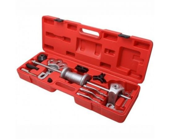 Обратный молоток для съема подшипников в наборе со сменными лапами и адаптерами, 17 предметов Forsage F-664B 