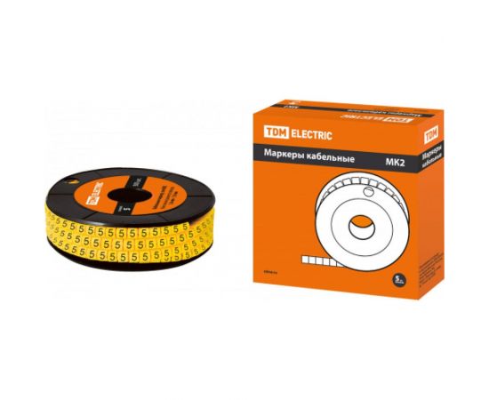 Маркер МК2 - 4мм символ 5 500шт/ролл TDM SQ0511-0034 
