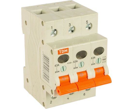 Выключатель нагрузки мини-рубильник TDM ВН-32 3P 63A SQ0211-0027 