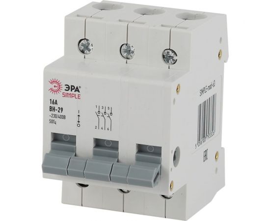 Выключатель нагрузки ЭРА SIMPLE ВН-29 3P 16А Б0039253 