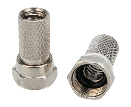 F-разъем PROCONNECT RG-6, SAT, с резиновым уплотнителем 100 шт 05-4005-4 