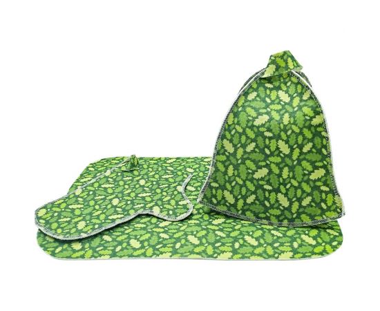 Набор для бани из трех предметов Бацькина баня печать Дубок 10421 