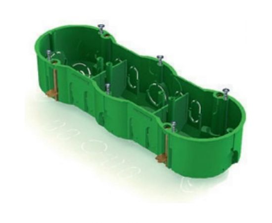 Установочная коробка GREENEL 3-местная 212х70х45мм для полых стен GE40024 