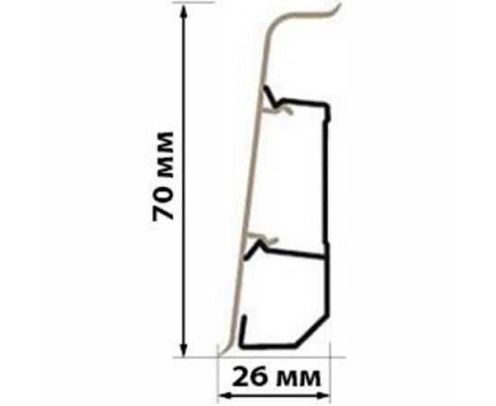 Плинтус пвх Волшебная палочка home 70 мм 2,2 м 7020 УТ000075693 – изображение 2
