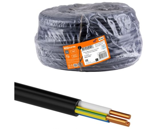 Кабель TDM ВВГнг(А)-LSLTx 3x2,5 ок(N, PE)-0,66 ГОСТ (100м) SQ0117-0234 – изображение 2