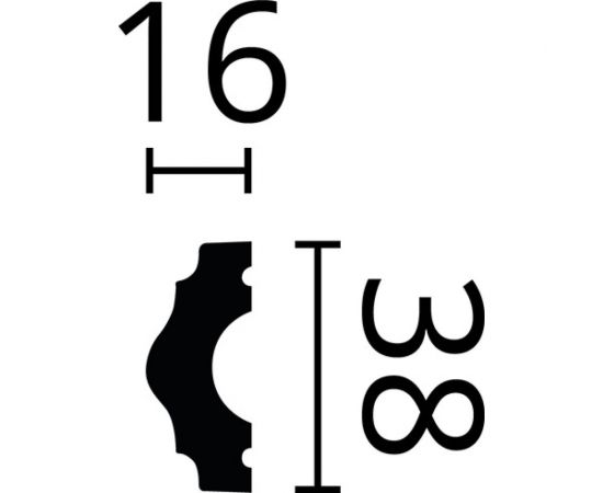 Молдинг WALLSTYL (2000х38х16 мм; белый) NMC WL3 – изображение 2