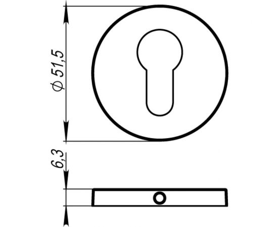 Накладка ARMADILLO CYLINDER ET URS SN-3 матовый никель 39307 – изображение 2