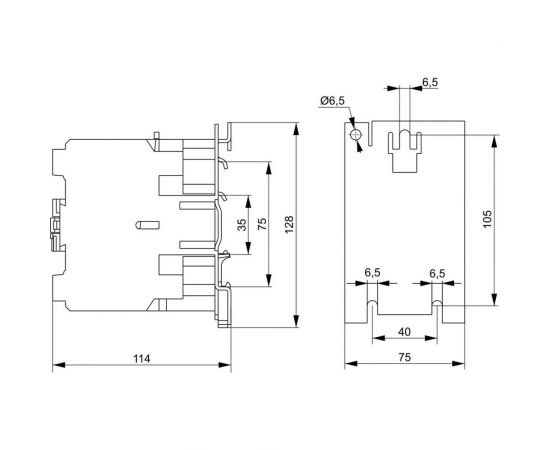 Контактор IEK КМИе-34012 40А 400В/АС3 1НО,1НЗ KKME31-040-400-11 – изображение 2