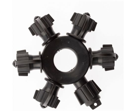 Круговой разветвитель для гирлянд ЭРА, IP65, d13 см, 6 гнезд 1 вход, 5 выходов, черный, Б0051885 – изображение 3