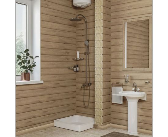 Поддон MIXLINE квадрат 0,9x0,9x0,15 стальной d 50 501519 – изображение 3