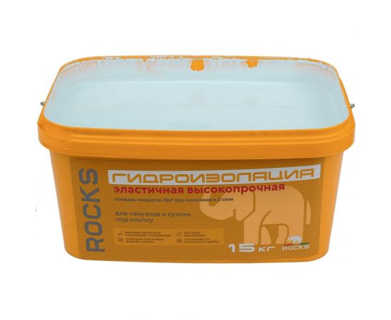 Гидроизоляция акриловая однокомпонентная ROCKS 15 кг 030 – изображение 3