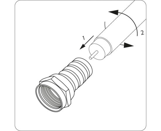F-разъем PROCONNECT RG-11 с пином 50 шт 05-4007-4 – изображение 3