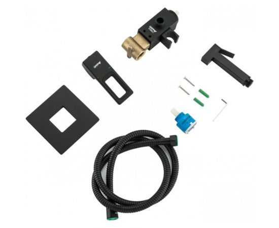 Смеситель с гигиенической лейкой Gappo 35к G7217-6 встраиваемый, черный 544441 – изображение 3