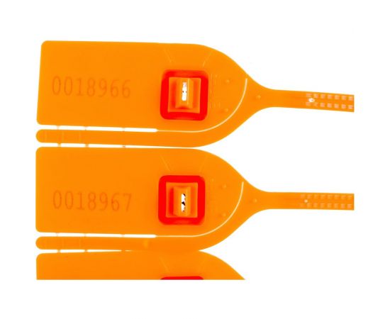 Пластиковая номерная пломба Пломба.Ру D5мм, L280мм, Цвет оранжевый 50 шт. КПП-3-0434 619323 – изображение 3