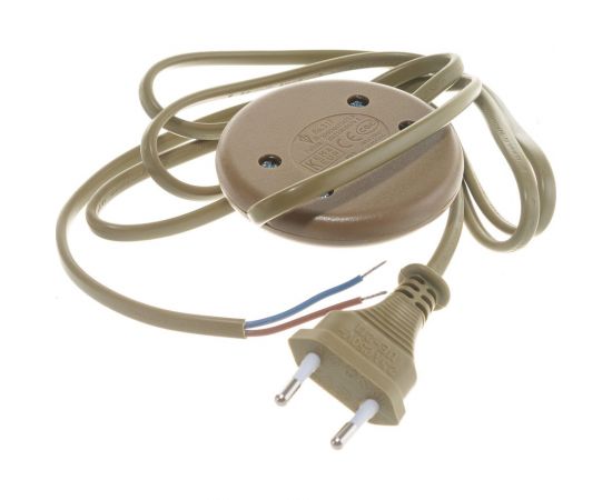 Шнур Navigator NPS-FS01-170-2x0.5-BR, 1.7м, с выключателем, коричневый 61718 – изображение 4