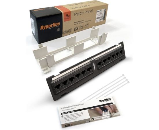 Настенная патч-панель с подставкой, 12 портов RJ-45 8P8C, категория 5е Hyperline PPW-12-8P8C-C5e 15379 – изображение 4