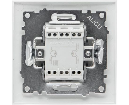 2-клавишный выключатель EKF Валенсия, 10А белый с индикатором PROxima EWV10-123-10 – изображение 4