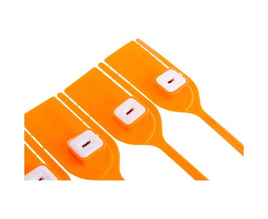 Пластиковая номерная пломба Пломба.Ру D5мм, L280мм, Цвет оранжевый 50 шт. КПП-3-0434 619323 – изображение 5