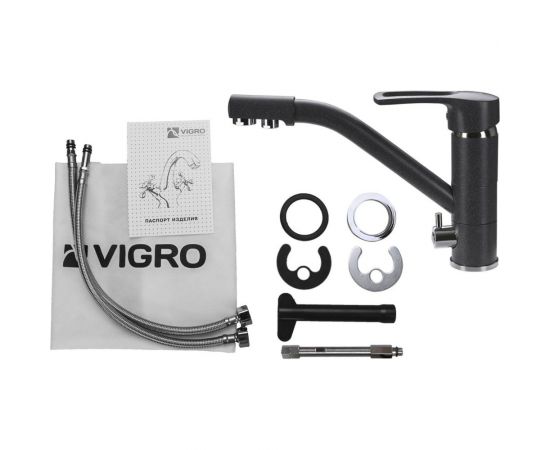 Смеситель для кухни VIGRO VG905 грей – изображение 5