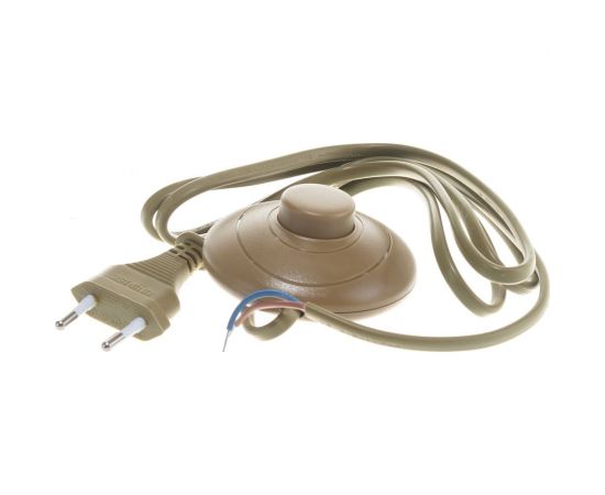 Шнур Navigator NPS-FS01-170-2x0.5-BR, 1.7м, с выключателем, коричневый 61718 – изображение 5