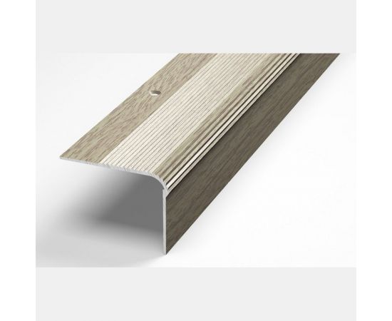 Порог угловой алюминиевый (54х41.8 мм; 0.9 м; декоративный; дуб беленый) Лука УТ000000681 