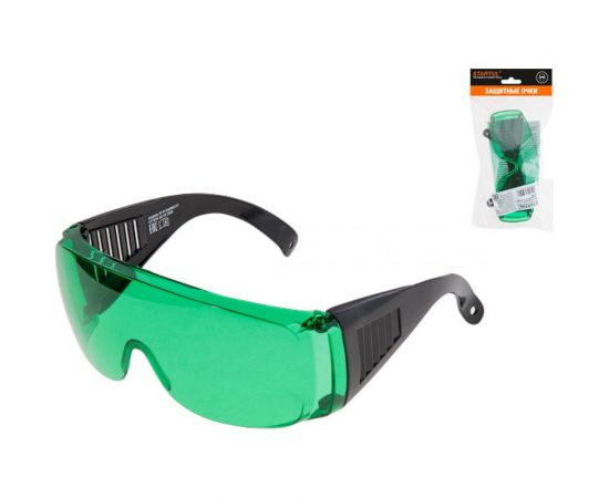 Защитные открытые очки STARTUL О-12 зеленые ST7220-12 