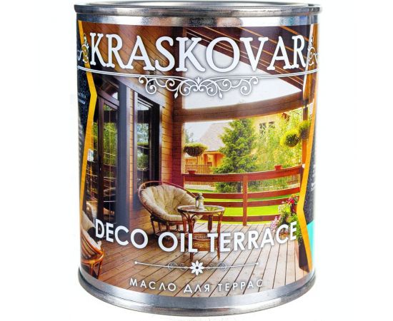 Масло для террас Kraskovar Deco Oil Terrace Орех 0,75 л 1124 