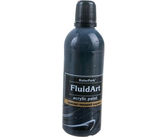 Краска декоративная Palizh Koler Park Fluid Art жидкий акрил черная 80 мл 8 КР.301-0,08 11607039 