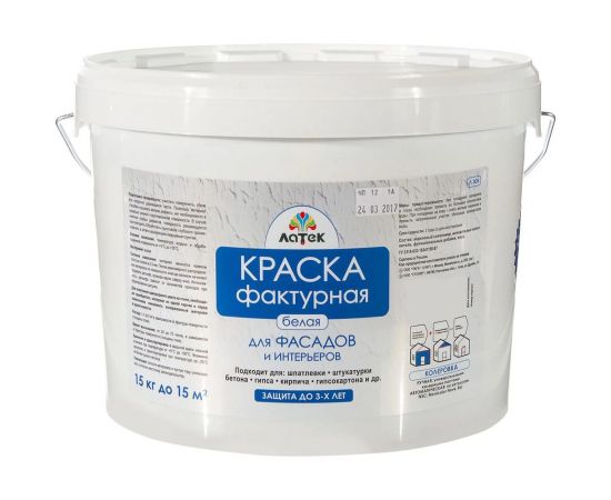 Фактурная краска для фасадов и интерьеров Латек 15 кг Л305 LAP020 