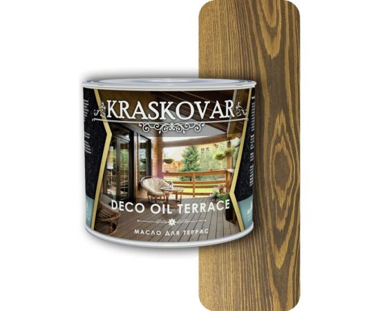 Масло для террас Kraskovar Deco Oil Terrace Орех 2,2 л 1136 