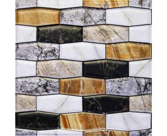 Самоклеящаяся 3D панель Центурион 300x300x5 мм Камень микс 79120 