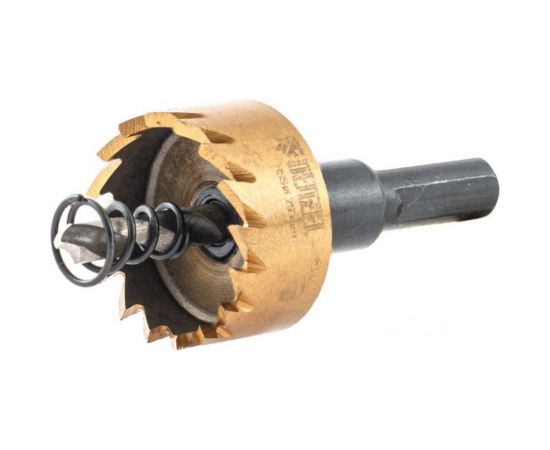 Коронка HSS с нитридтитановым покрытием по металлу 29 мм DENZEL 724107 