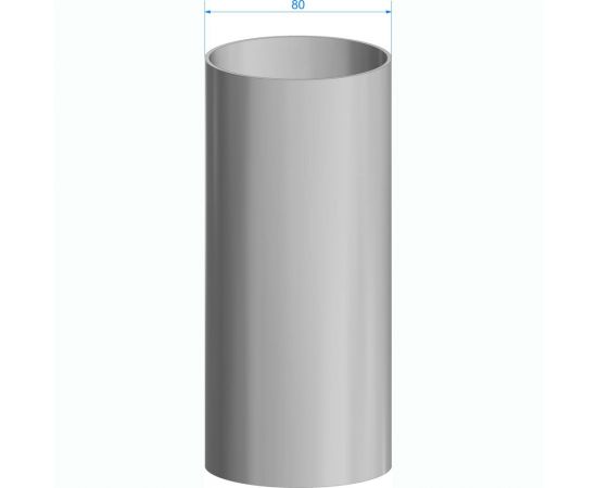 Водосточная труба DOCKE STANDARD (80 мм; 1 м; серый 7024) PVTQ-1045 – изображение 2