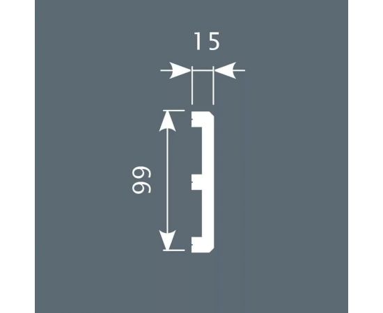 Плинтус Cosca decor PX012 99x15 мм, 2000 мм, экополимер СПБ069954 – изображение 2