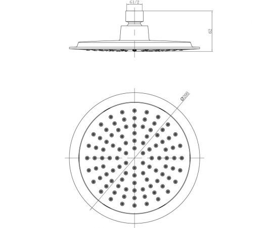 Лейка для верхнего душа Lemark 1-функциональная LM8033C – изображение 2